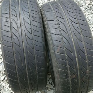 手渡し 残溝有り タイヤ 2本 廃タイヤ DUNLOP LE MANS LM703 205/55R16 91V 205-55-16 ヒビ割れ 処分 遊び用？ ダンロップの画像