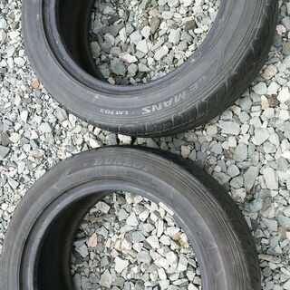 手渡し 残溝有り タイヤ 2本 廃タイヤ DUNLOP LE MANS LM703 205/55R16 91V 205-55-16 ヒビ割れ 処分 遊び用？ ダンロップの画像