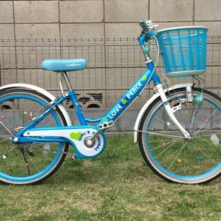 【終了】子ども用自転車　水色　女児　20インチ