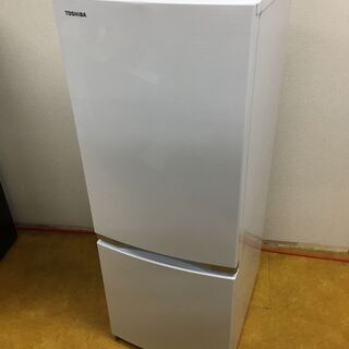 TOSHIBA ノンフロン冷凍冷蔵庫 GR-M15BS 2ドア 右開き ホワイト153L 2018年製