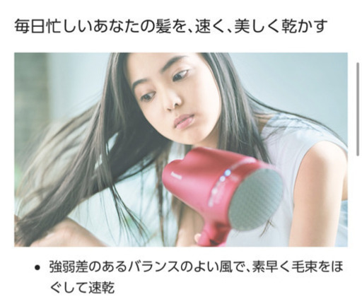 Panasonic ヘアードライヤー ナノケア