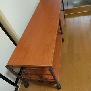 テレビ台￥1000 TV stand アイアン２段ラック