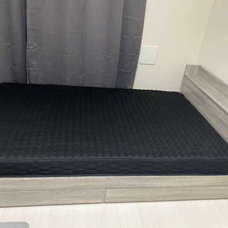 【超美品】収納ベッド セミダブル マットレス付き