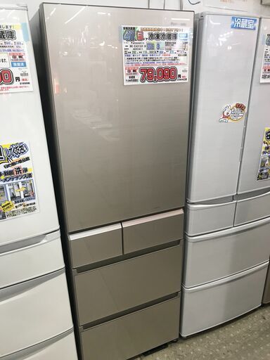 パナソニック Panasonic NR-E431GV エコナビ搭載  5ドア冷蔵庫 （411L・右開き）