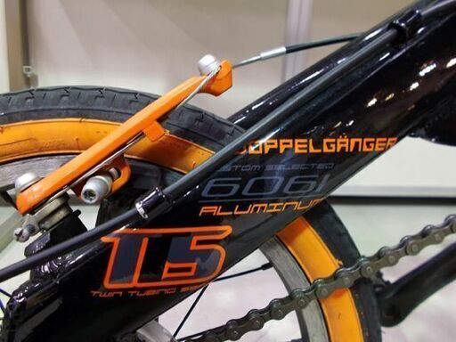 折りたたみ自転車 ドッペルギャンガー 16インチ 104 black bullet2 シマノ6段切替 黒 オレンジ ミニベロ 札幌市東