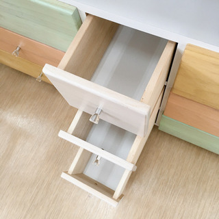 カラフル3段チェスト☆ローチェスト☆幅118.5×奥行39×高さ59cm☆中古品の画像