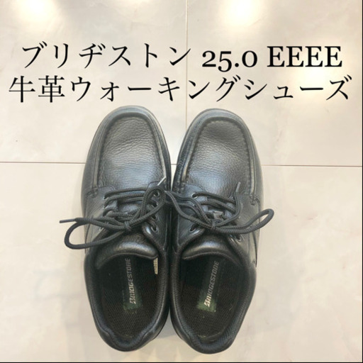 【ネット決済・配送】Bridgestone ブリヂストン　黒　靴　メンズ　25 EEEE ソフトウォーキングシューズ　BST360LS ユニセックス　くつ　紐履　天然皮革　革靴　ブリジストン　ブリッジストン　ブリッジストーン　紳士用　シューズ　牛革　 Bridgestone shoes foot ware men’s women’s unisex black lace