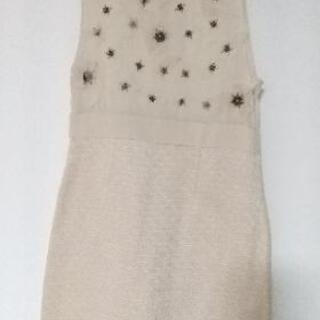ZARA ザラ ワンピース ドレス 新品 サイズM ベージュ 花 