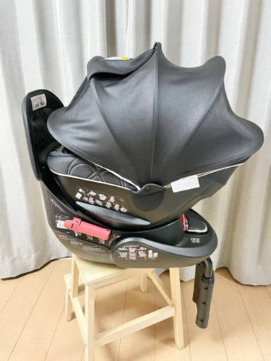 【良品】エールべべ チャイルドシート クルット 4s グランス プラチナブラック