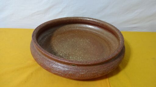 ★ 稀少 レア 未使用品 信楽焼 大判 水盤 伝統工芸品 ★