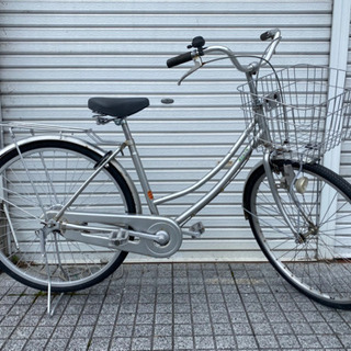 【中古自転車】26インチ変速なし　マルキン製　カゴ、サドル、鍵新...
