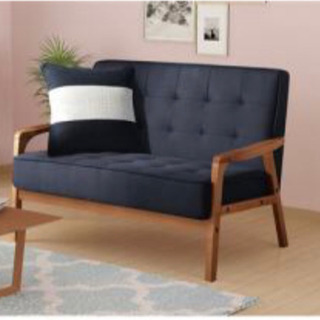 ネイビー　ソファ2人掛けの画像