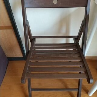 ⚠️7月25日迄出品【最終値下げ】イケア 木製折りたたみチェア IKEA foldable chair TERJEの画像