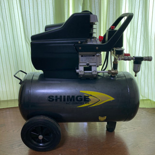 神奈川県綾瀬市 SHIMGE ZB-0.12/8 エアコンプレッサー  40L 100V お引き取り限定