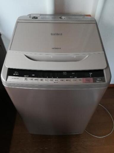 日立 2016年製 全自動電気洗濯機（10kg） ビートウォッシュ BW-10WV 排水ホース、糸くずフィルター新品交換済