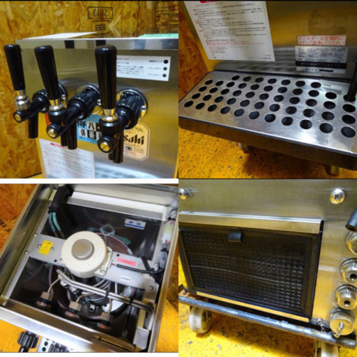 (308-1)ボクソン ３口 生ビールサーバー VT-45DT フルセット ディスペンサー 業務用 中古 厨房 飲食店 店舗 大阪府