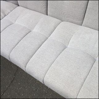 TS 3人掛けソファーベッド ブラウン×アイボリー 床下収納付き W180×H80×