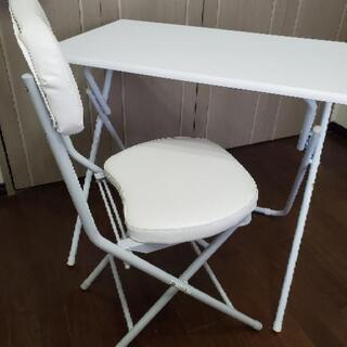 美品☆ニトリ　折り畳み式　デスク&チェア　セット