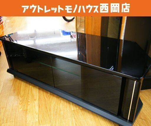 テレビボード 幅100㎝ ブラック キャスター付き 収納付き TVボード  ローボード 札幌市 西岡店