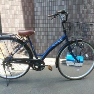 決まりました！防犯登録料込み。札幌市内配達無料！中古26インチ紺色。