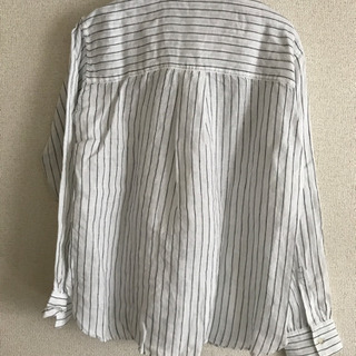 【新品】リネンストライプシャツ　Mサイズの画像