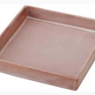 ③和(なごみ) 赤楽四方皿 14.5cm×14.5cm A093...