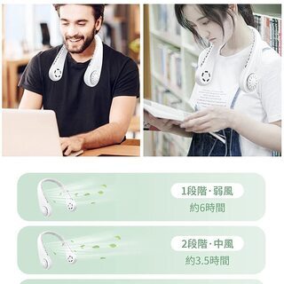 【新品・未使用】羽なし安全！首掛け扇風機の画像