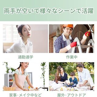 【新品・未使用】羽なし安全！首掛け扇風機の画像