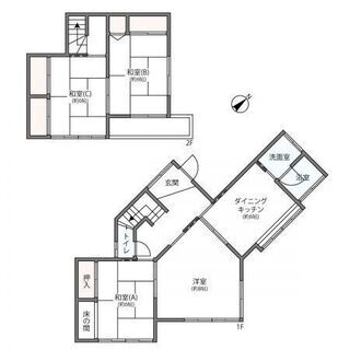 【DIY可の戸建賃貸】月7.9万・礼金/仲介手数料/管理費すべて不要・東林間駅徒歩12分・3LDK 82平米・敷地約50坪・庭有・ペット可 - 相模原市