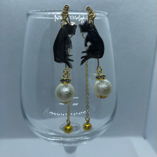 ピアス　黒猫　鈴付きの画像