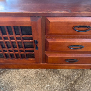 karimoku カリモク　木製収納家具 (茶箪笥) karimoku カリモク家具 欅 茶棚 茶箪笥 飾り棚 和風チェスト 和家具