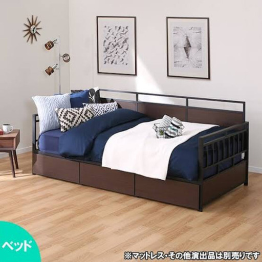 東京都付近限定品＊美品 ニトリ NITORI シングルベッド マットレス付き