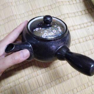❤️新品？美品　黒　急須　花柄　陶器　茶器　お茶