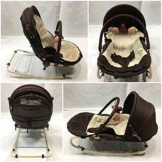 美品 KOTOJI バウンサー ベビーキャリー ママコラボ トイバー付 シートマット2枚付 ベビーベット 03057 カトージ 産後準備 Eの画像