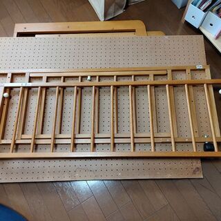 【格安】ベビーベッド　木製　120×70cm 　ブラウン