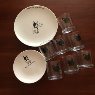 フレンチブルドック　食器セット