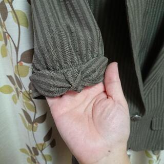 ジャケット 夏  半袖   茶紺の画像
