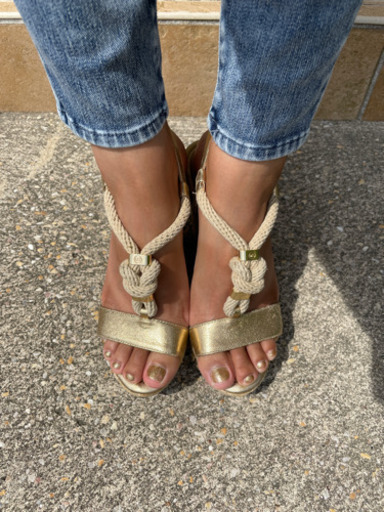 【美品】MICHAEL KORS ウェッジソールサンダル