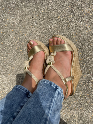 【美品】MICHAEL KORS ウェッジソールサンダル