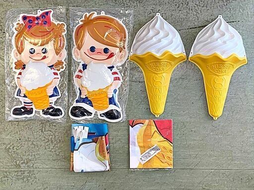 日世ソフトクリーム 看板 ニックン セイチャン 2枚セット