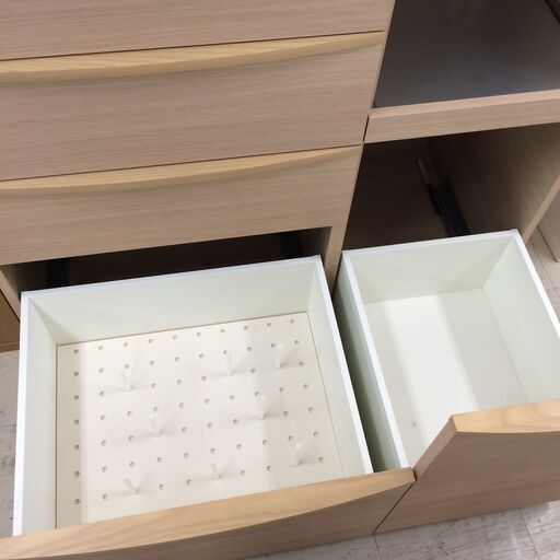 J555 【値下げ】Pamouna パモウナ 食器棚 キッチンボード WFシリーズ WFR-1000R ホワイトオーク 1000×50