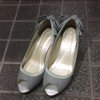 ELLE オープントゥパンプス　24〜24.5cm