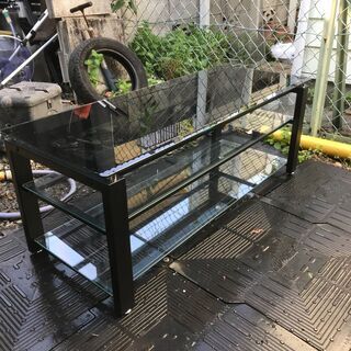 Elecom　テレビ台　強化ガラス仕様