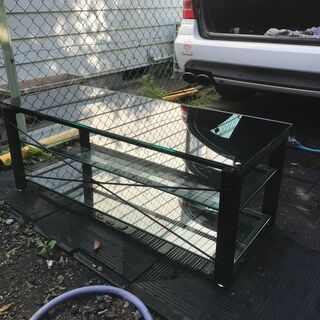 Elecom　テレビ台　強化ガラス仕様の画像