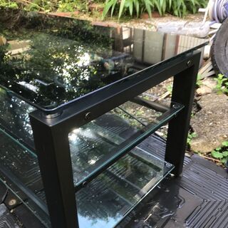 Elecom　テレビ台　強化ガラス仕様の画像