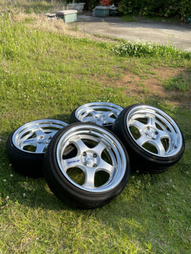 Work Meister S1R 17インチ 8J +25 4H PCD100 タイヤ付き 4本