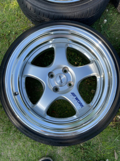 Work Meister S1R 17インチ 8J +25 4H PCD100 タイヤ付き 4本