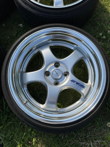 Work Meister S1R 17インチ 8J +25 4H PCD100 タイヤ付き 4本