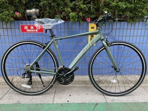 ★ジモティー特価★クロスバイク　サカモトテクノ　エアーオンⅡ　480mm　マットカーキー