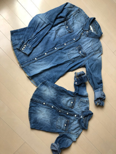 ✨美品✨デニムシャツ　親子2着セット　リンクコーデ
